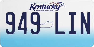 KY license plate 949LIN