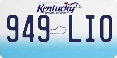 KY license plate 949LIO