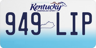 KY license plate 949LIP