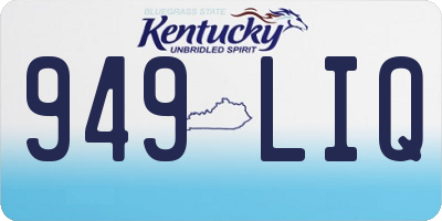 KY license plate 949LIQ