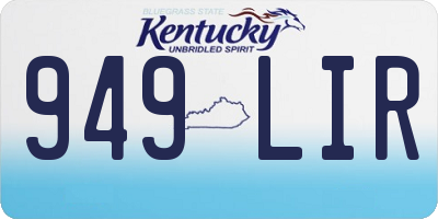 KY license plate 949LIR