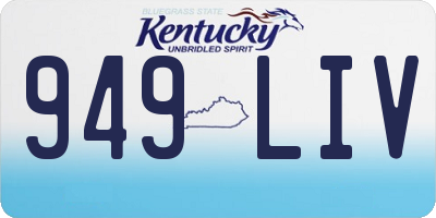 KY license plate 949LIV