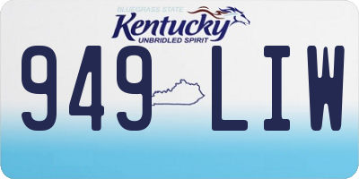 KY license plate 949LIW