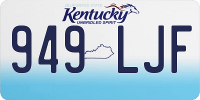 KY license plate 949LJF