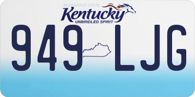 KY license plate 949LJG