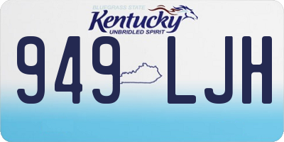 KY license plate 949LJH