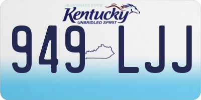 KY license plate 949LJJ
