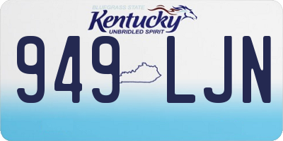 KY license plate 949LJN
