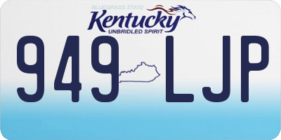 KY license plate 949LJP