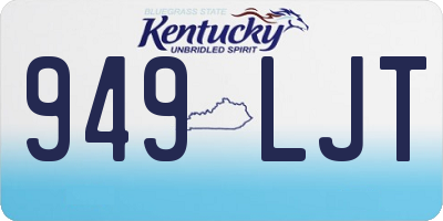 KY license plate 949LJT