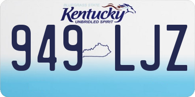 KY license plate 949LJZ