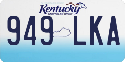 KY license plate 949LKA