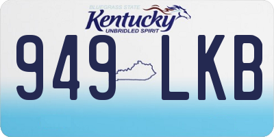 KY license plate 949LKB
