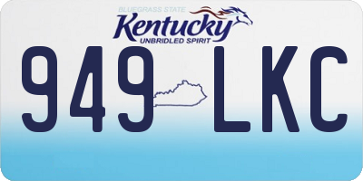 KY license plate 949LKC