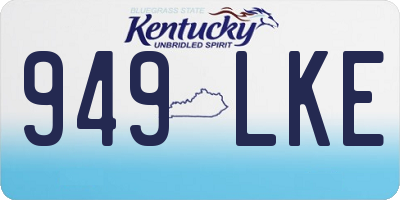 KY license plate 949LKE