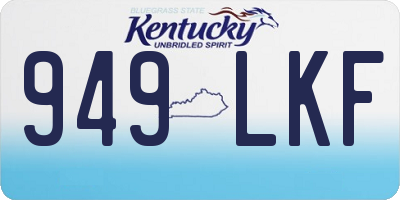 KY license plate 949LKF