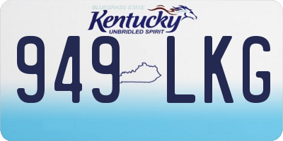 KY license plate 949LKG