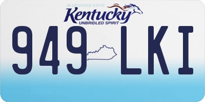 KY license plate 949LKI