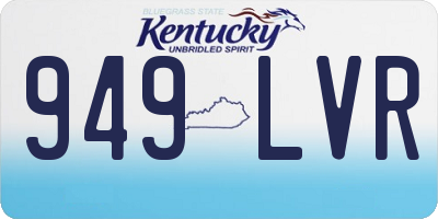 KY license plate 949LVR