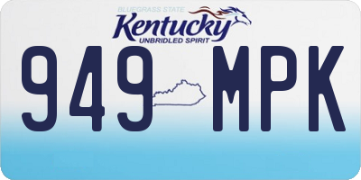 KY license plate 949MPK