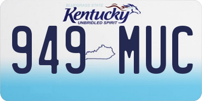 KY license plate 949MUC