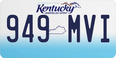 KY license plate 949MVI