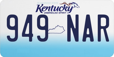 KY license plate 949NAR