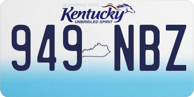KY license plate 949NBZ