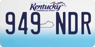 KY license plate 949NDR