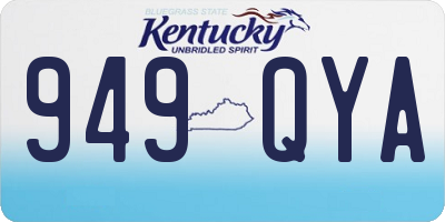 KY license plate 949QYA