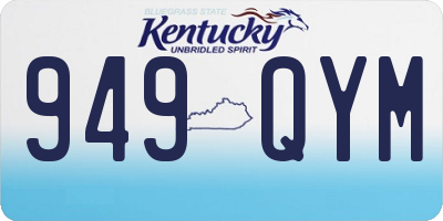 KY license plate 949QYM