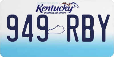 KY license plate 949RBY