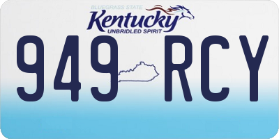 KY license plate 949RCY