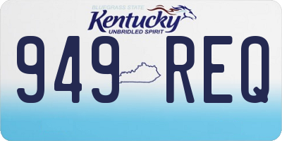 KY license plate 949REQ