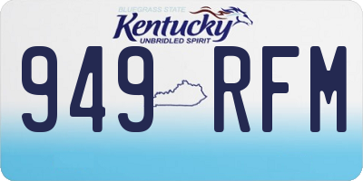 KY license plate 949RFM