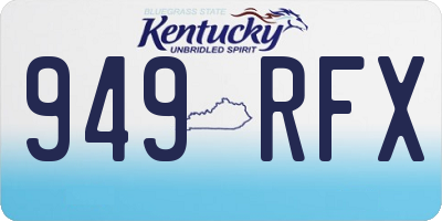 KY license plate 949RFX
