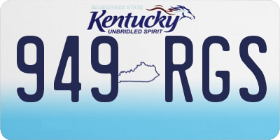 KY license plate 949RGS