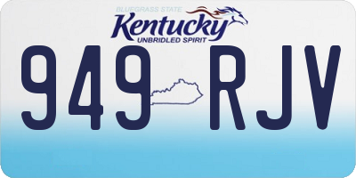 KY license plate 949RJV