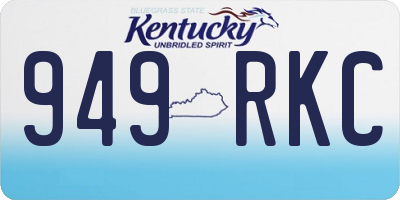 KY license plate 949RKC