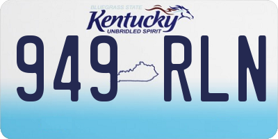 KY license plate 949RLN