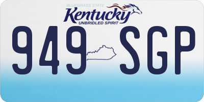 KY license plate 949SGP