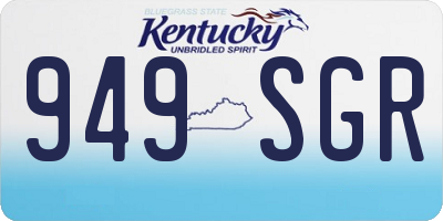 KY license plate 949SGR