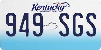 KY license plate 949SGS
