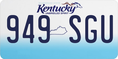 KY license plate 949SGU