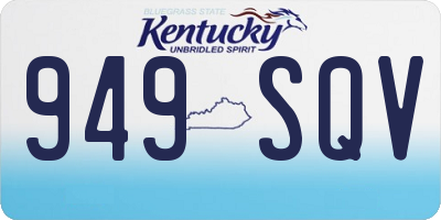 KY license plate 949SQV