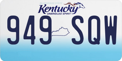 KY license plate 949SQW