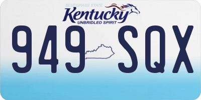 KY license plate 949SQX