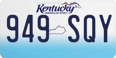 KY license plate 949SQY