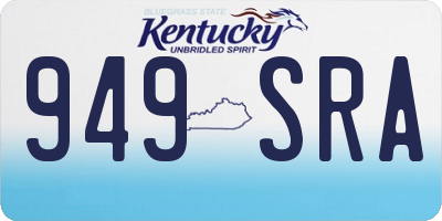 KY license plate 949SRA