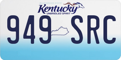 KY license plate 949SRC